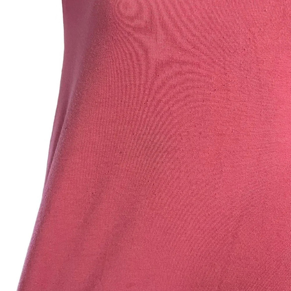 Vince Camuto Pink Sleeveless Tank Top Blouse Size Large Chiffon Hem Trim Flowy - Picture 5 of 7